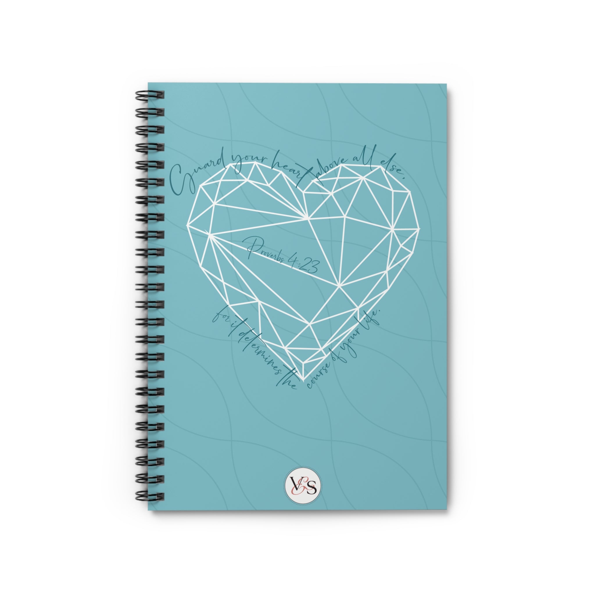 Proverbs 4:23 Guard Your Heart Spiral 6" × 8" Journal 118 pages