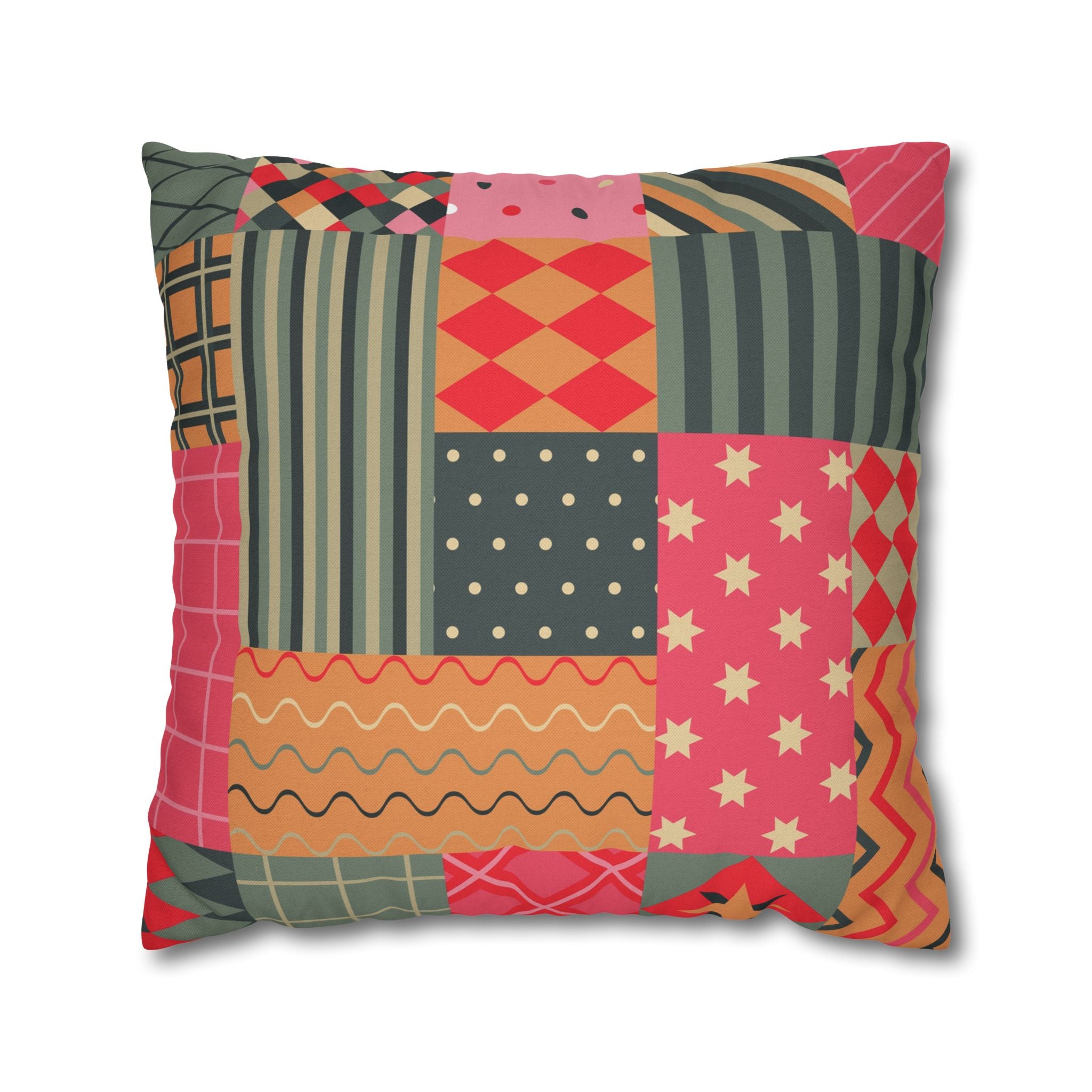 Geometric Square Christmas Pillowcase