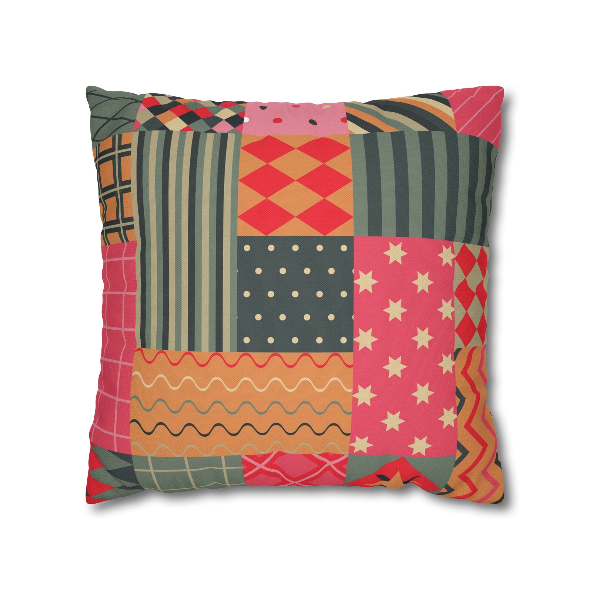 Geometric Square Christmas Pillowcase