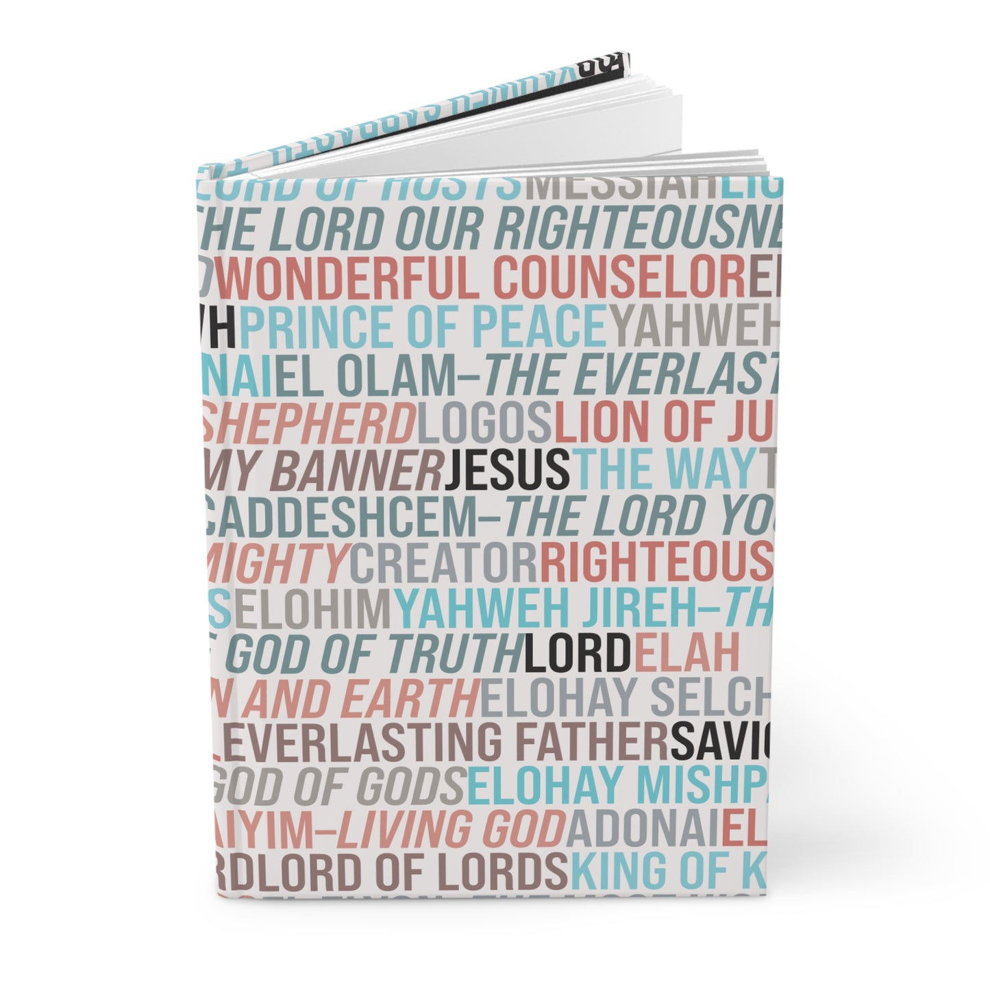 The Names of God all-over printed hardcover journal notebook