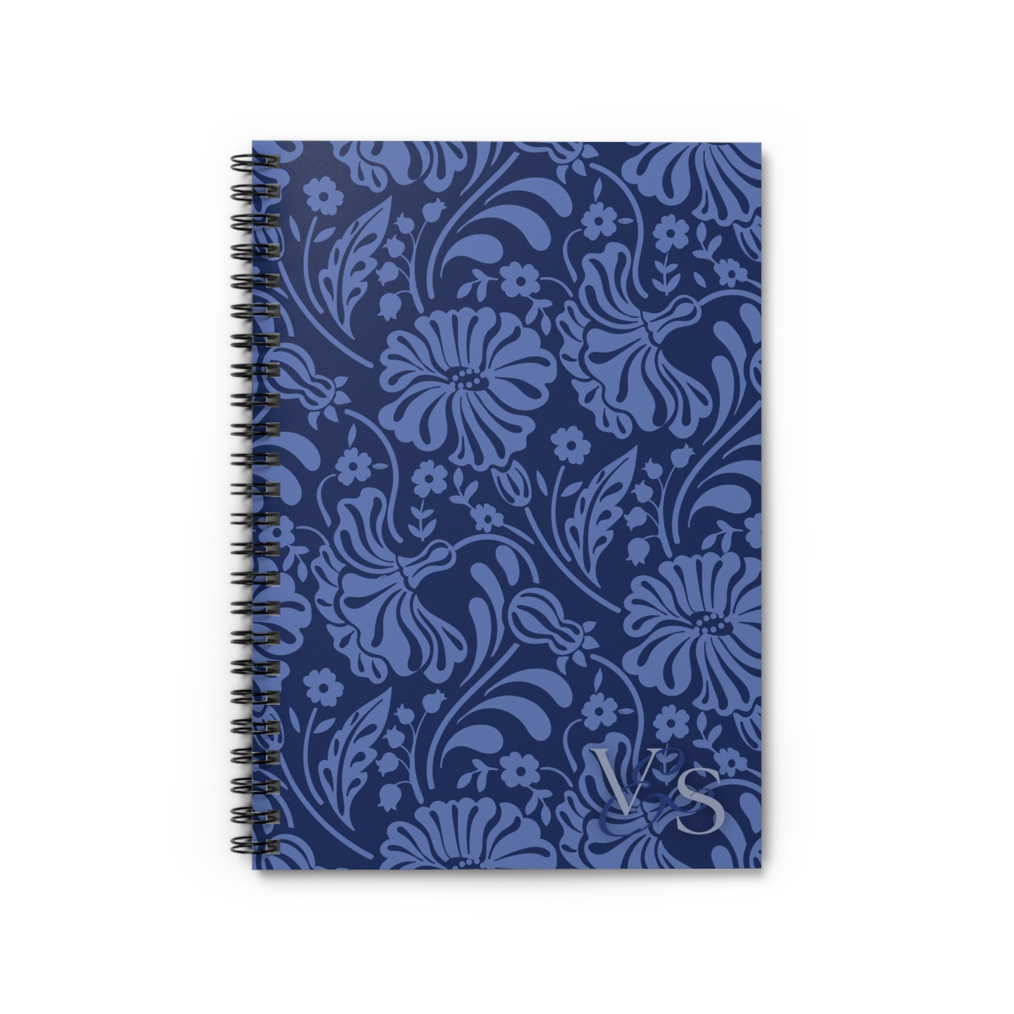 Blue and White Bohemian Spiral 6" × 8" Journal 118 pages