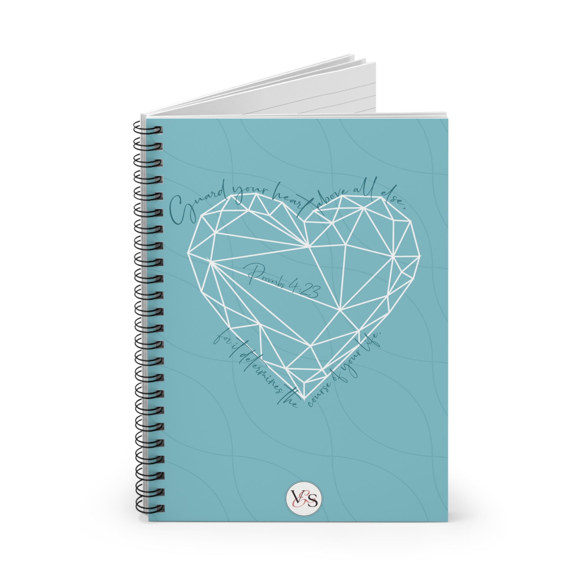 Proverbs 4:23 Guard Your Heart Spiral 6" × 8" Journal 118 pages