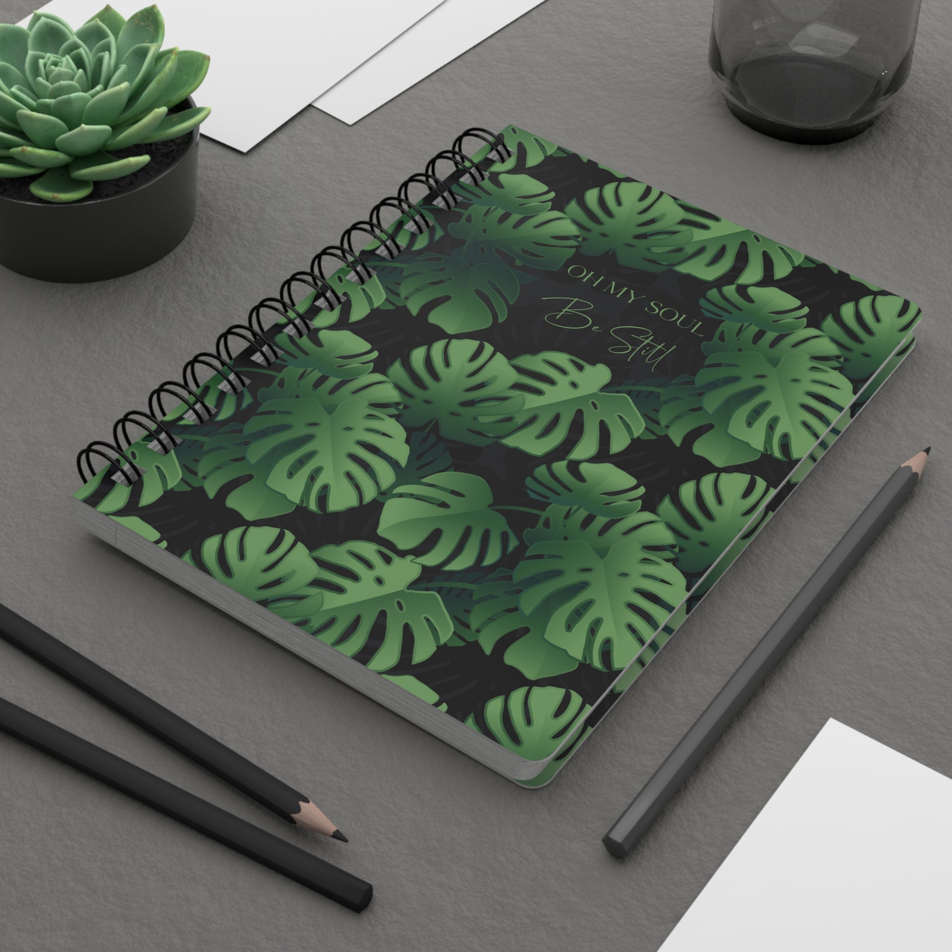 Oh My Soul Be Still all over print spiral bound journal notebook