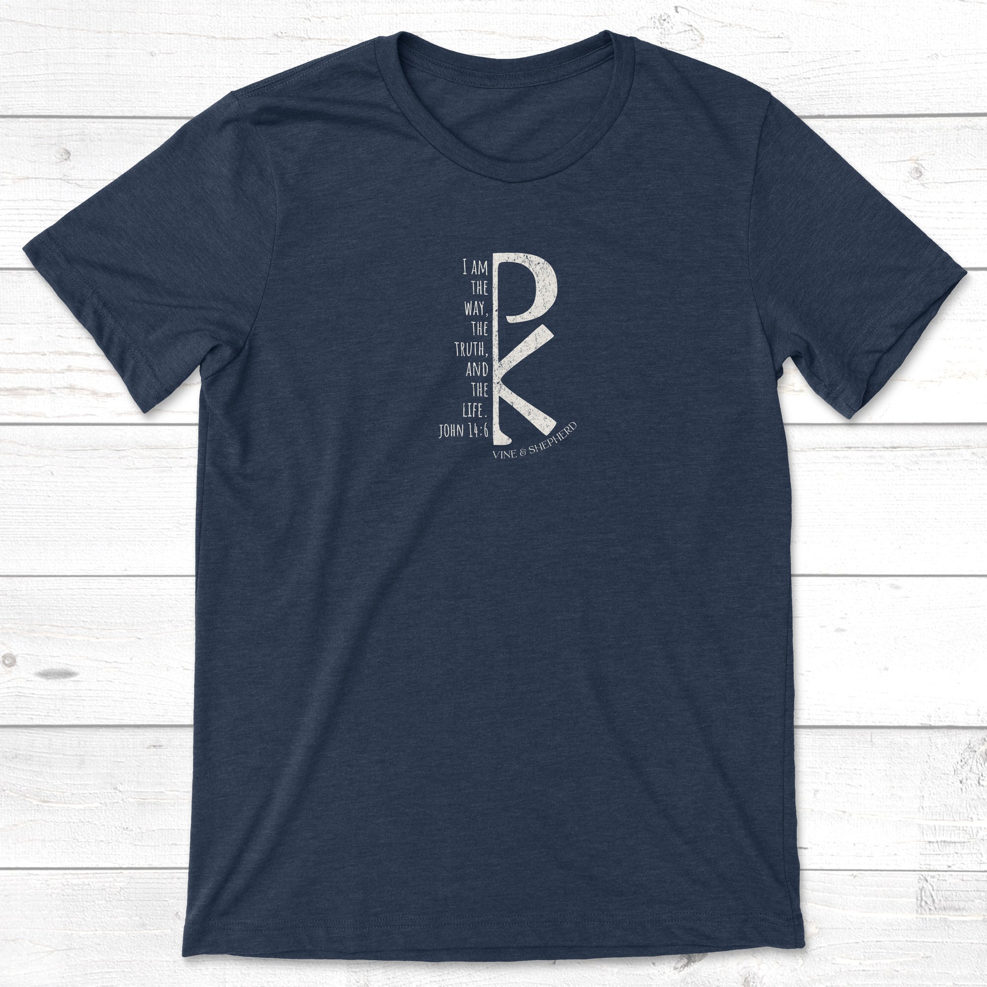 Way, Truth, and Life t-shirt in heather navy