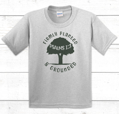 Firmly Planted kids t-shirt in Ash