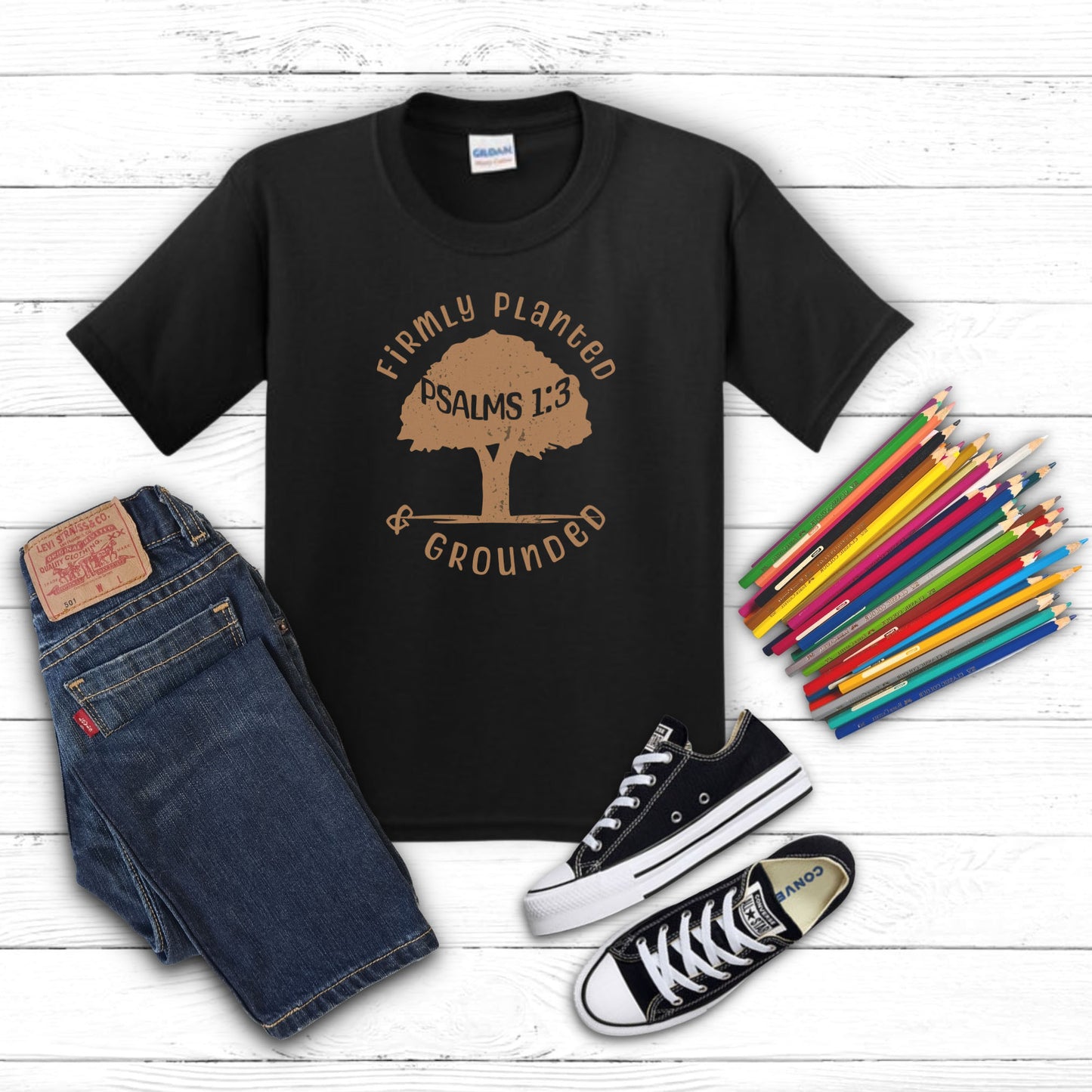Firmly Planted kids t-shirt in Black