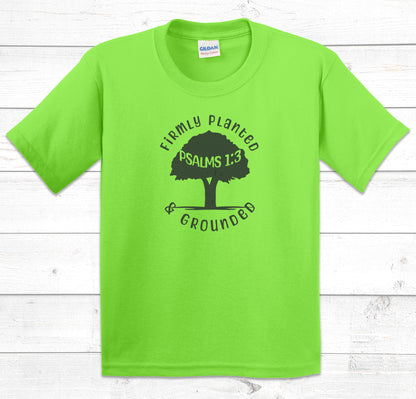 Firmly Planted kids t-shirt in Lime