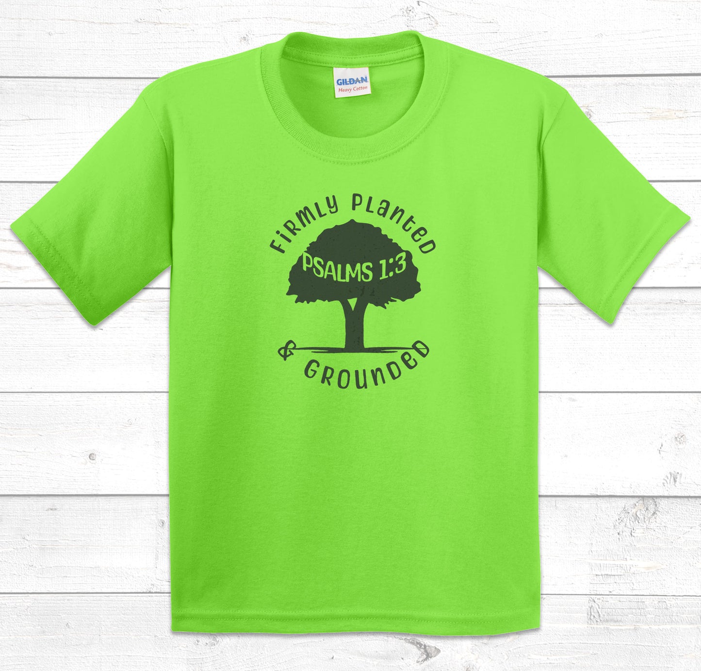Firmly Planted kids t-shirt in Lime