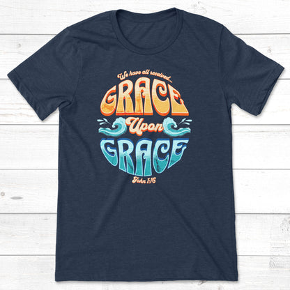 Grace Upon Grace t-shirt in Heather Navy