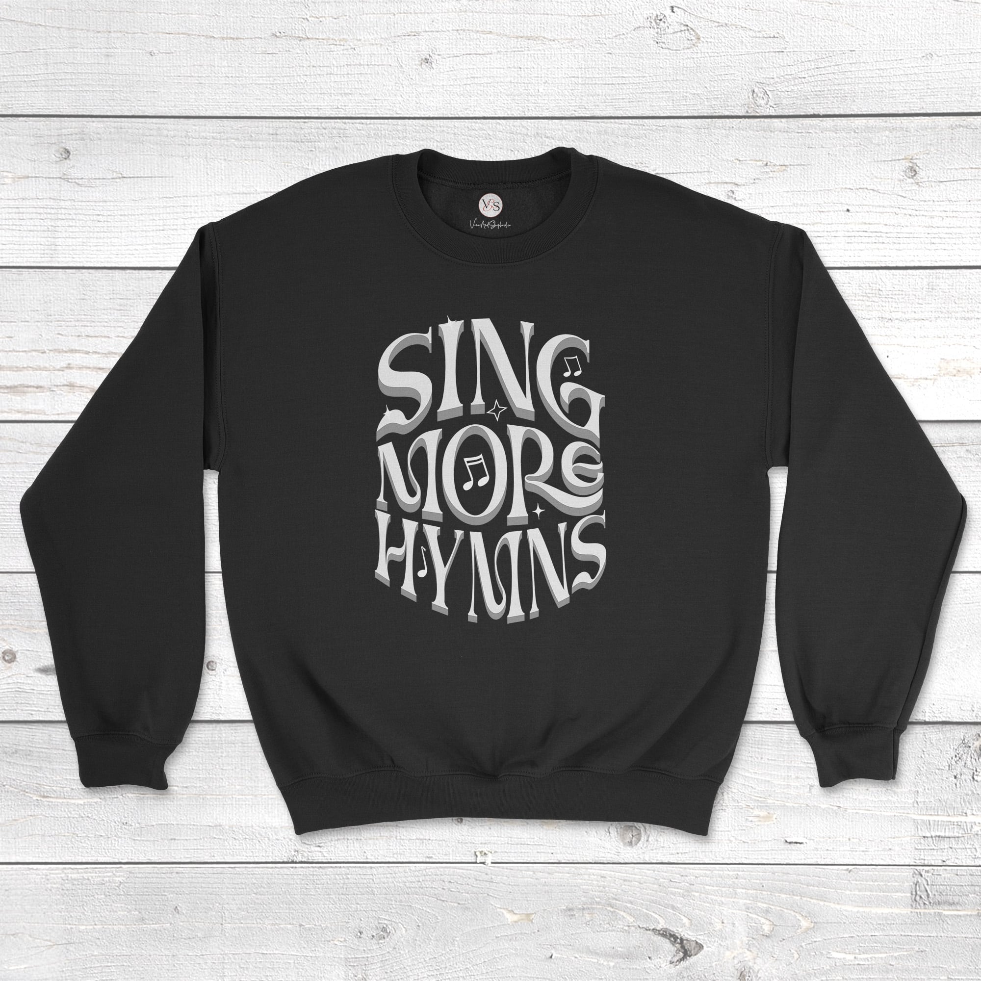 Sing More Hymns sweatshirt in black